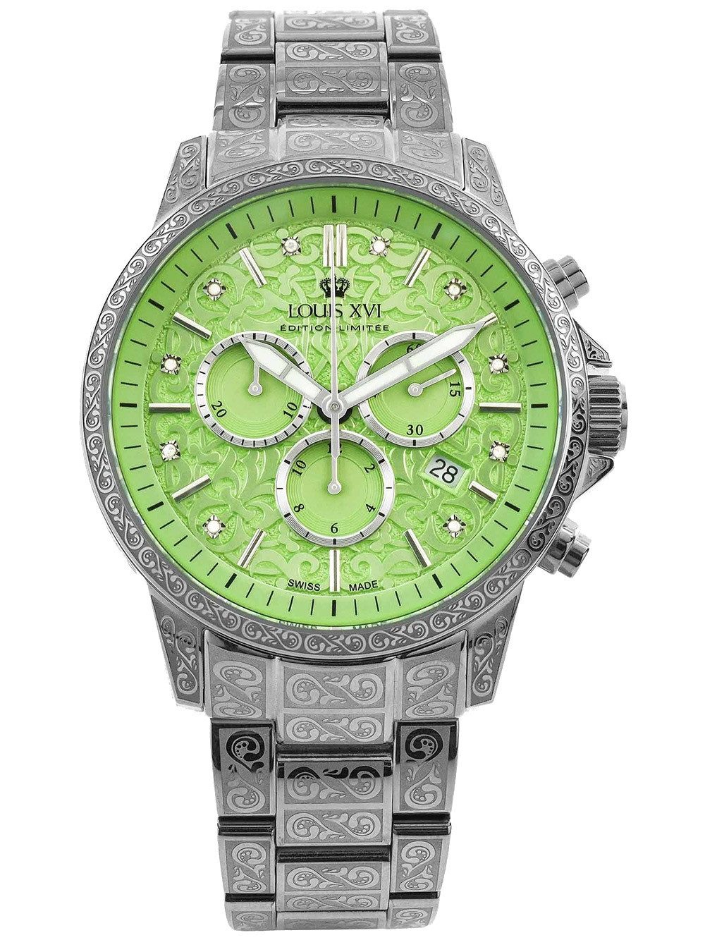 Quarzuhr Louis XVI LXVI1826 Herrenuhr Palais Royale 2.0 Diamond Chronograph 43m Louis XVI LXVI1826 Herrenuhr Palais Royale 2.0 Diamond Chronograph 43mm 10ATM