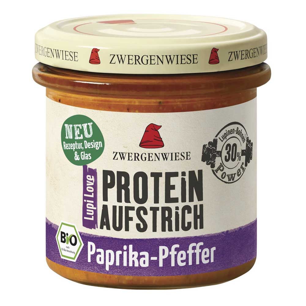 Zwergenwiese Herzhafter Brotaufstrich Lupi Love - Protein Paprika-Pfeffer 135g