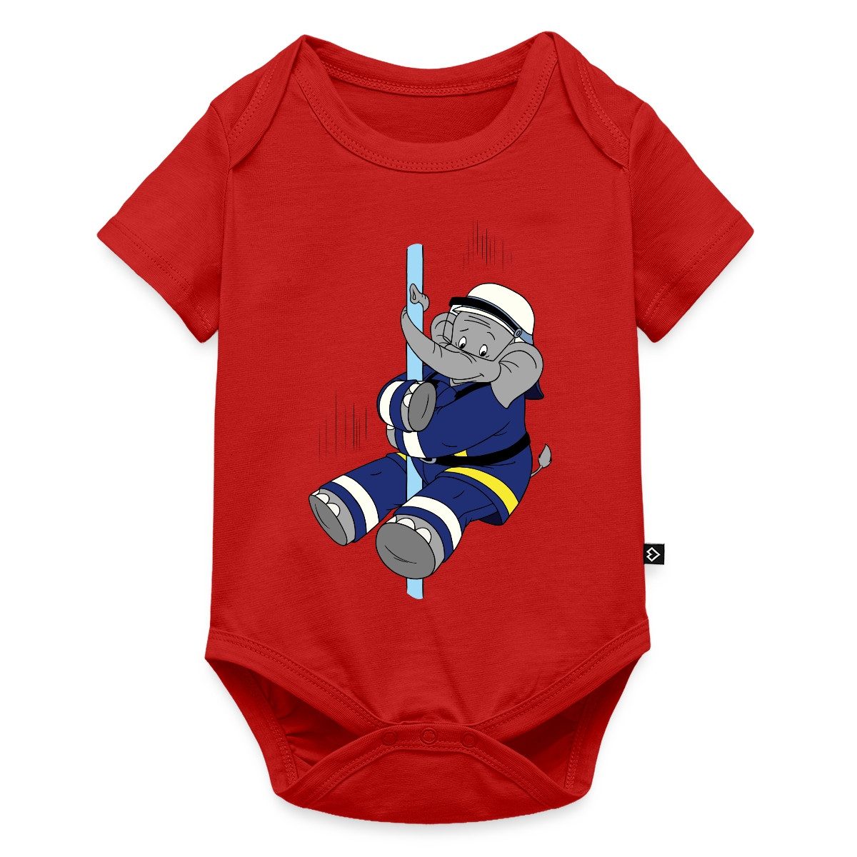 Spreadshirt Kurzarmbody Benjamin Blümchen Beni Der Feuerwehrmann Kurzarm Baby Body (1-tlg)