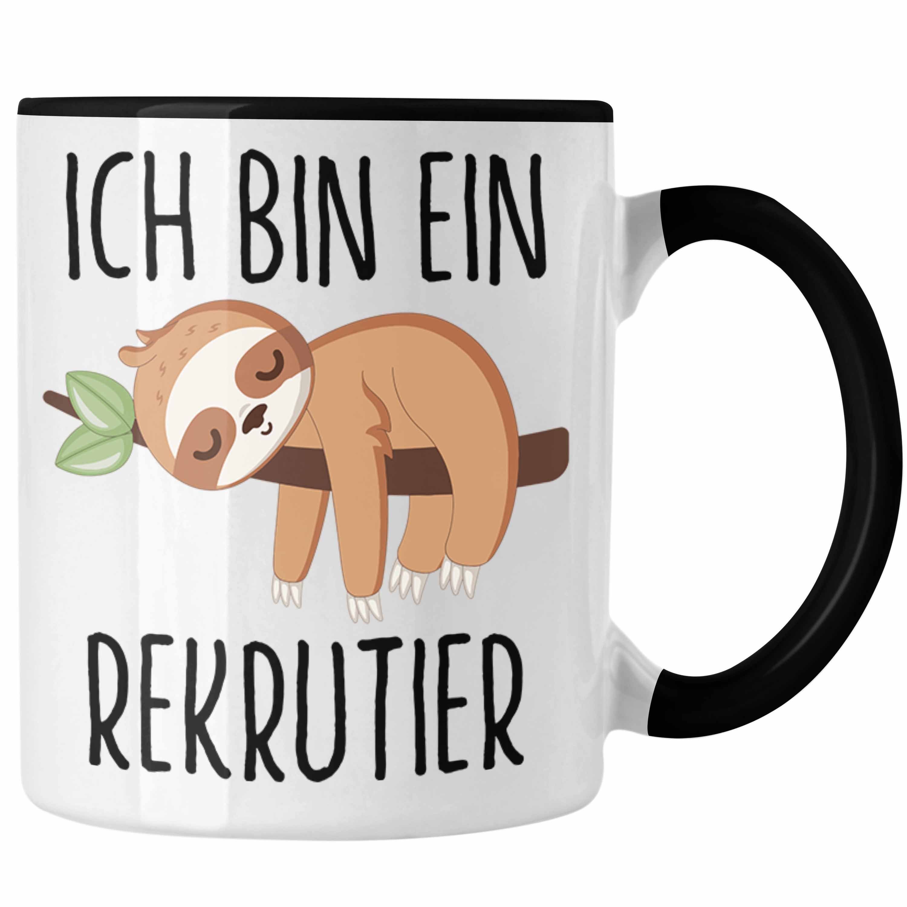 Lustiger Recruiting Personalreferent Trendation Schwarz Geschenk Faultier Rekrutier Tasse Tasse