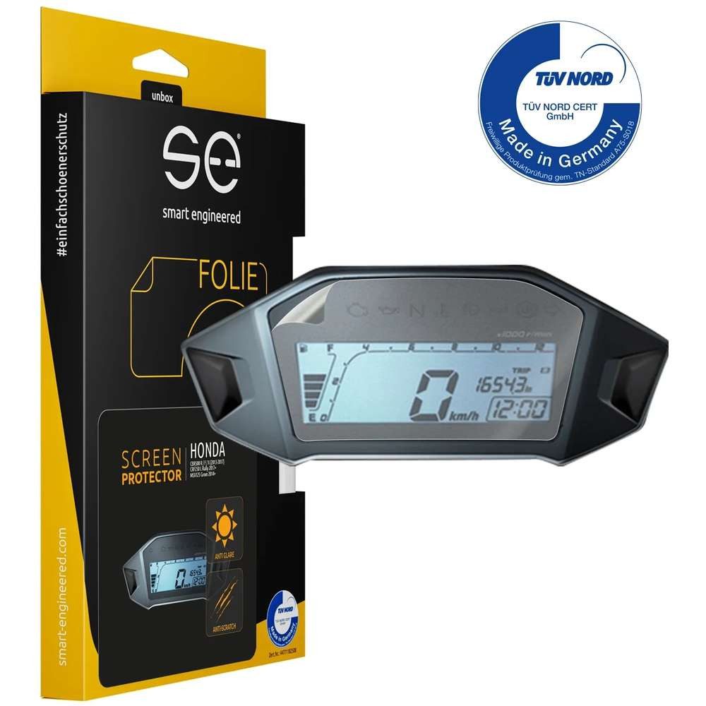 smart engineered Displayschutzfolie se 3D Cockpit Schutzfolie klar & entspiegelt (VPE 2) Honda CBR500 R/ F