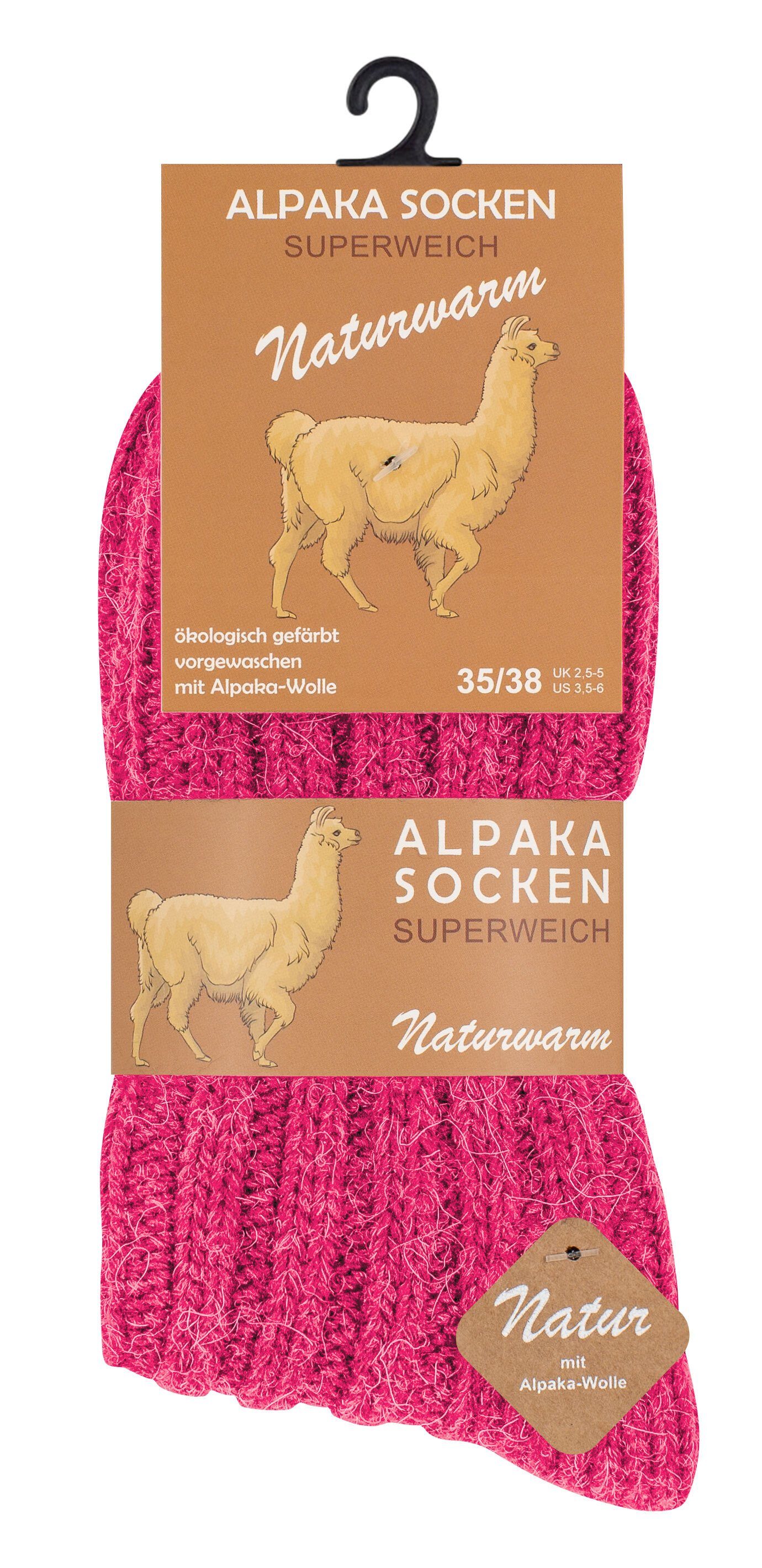 Cotton Prime® Norwegersocken Unisex Alpakasocken (4-Paar) wärmend und weich