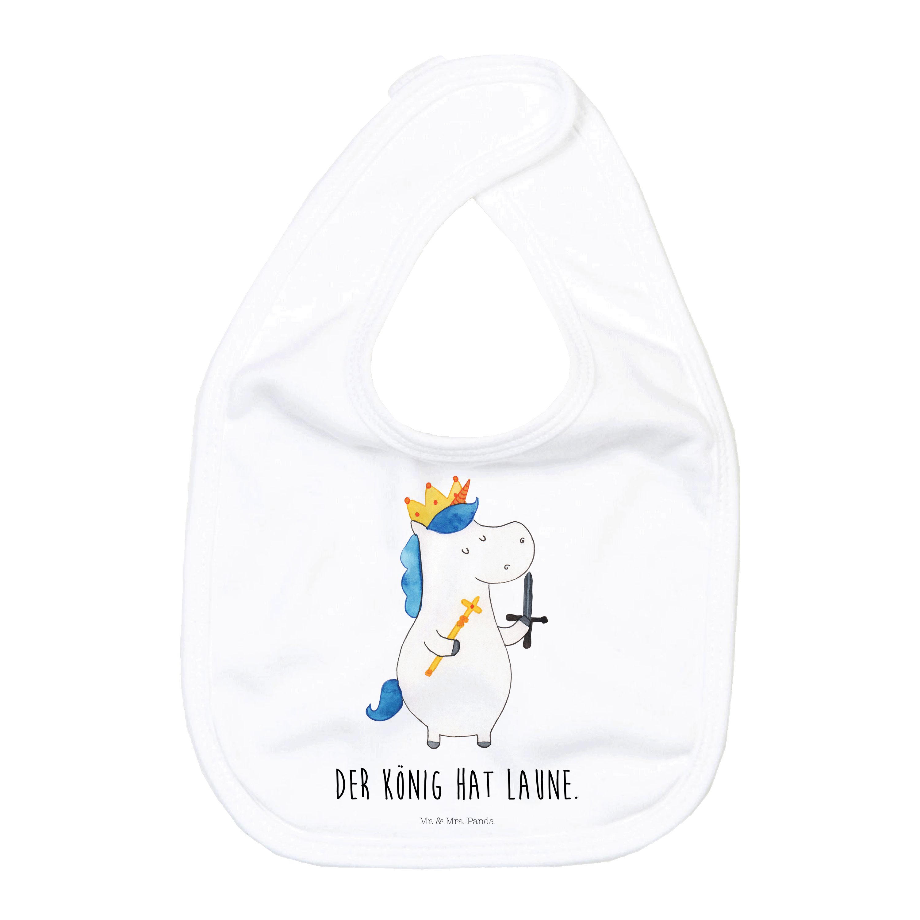 Tragetuch Einhorn König mit Schwert - Weiß - Geschenk, Sabberlätzchen, Baby Spu