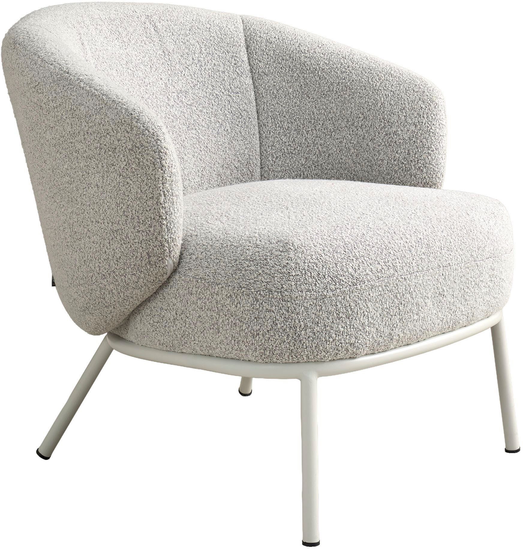 SCHÖNER WOHNEN-Kollektion Loungesessel SELVIK (1-St), mit Taschenfederkern, Bezug Bouclé, Untergestell pulverbeschichtet