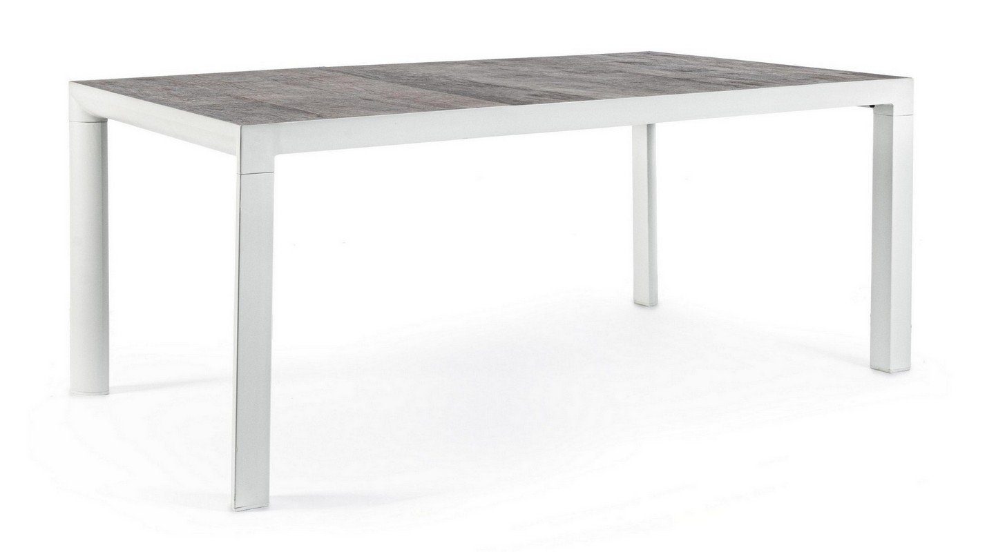 Weiß Tisch 160x90x74cm Natur24 Esstisch Esstisch Mason Tisch Esstisch Aluminium