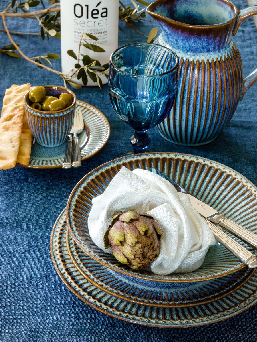 Greengate Stövchen Alice Stövchen oyster blue 14,5x7cm
