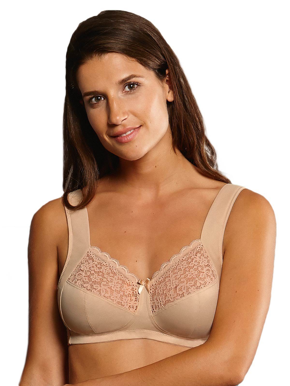 Anita since 1886 Set: Bügelloser BH 2er Pack Entlastungs BH Havanna (Spar-Set, 2-tlg) 3-teilige Schnittführung, Uni, Spitze