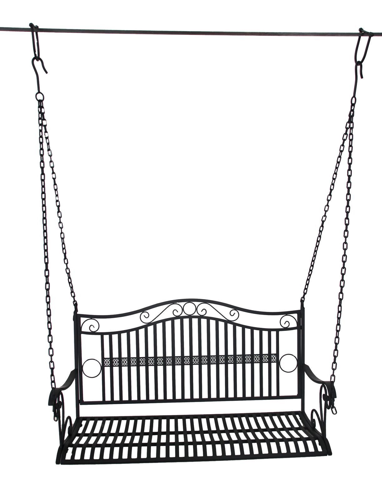 Gravidus Gartenbank Hängebank CUMBAL: Stilvolle Outdoor-Eleganz aus robustem Eisen