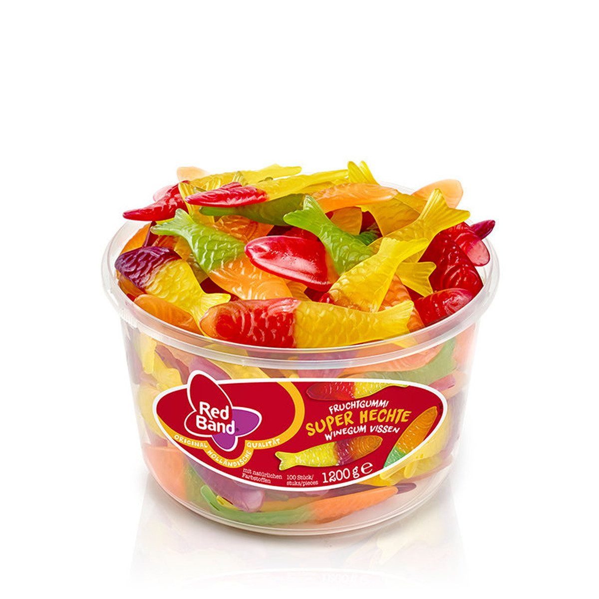 Red Band Süßigkeit, Red Band Super Hechte mit Fruchtgeschmack 5fach sortiert 1200g