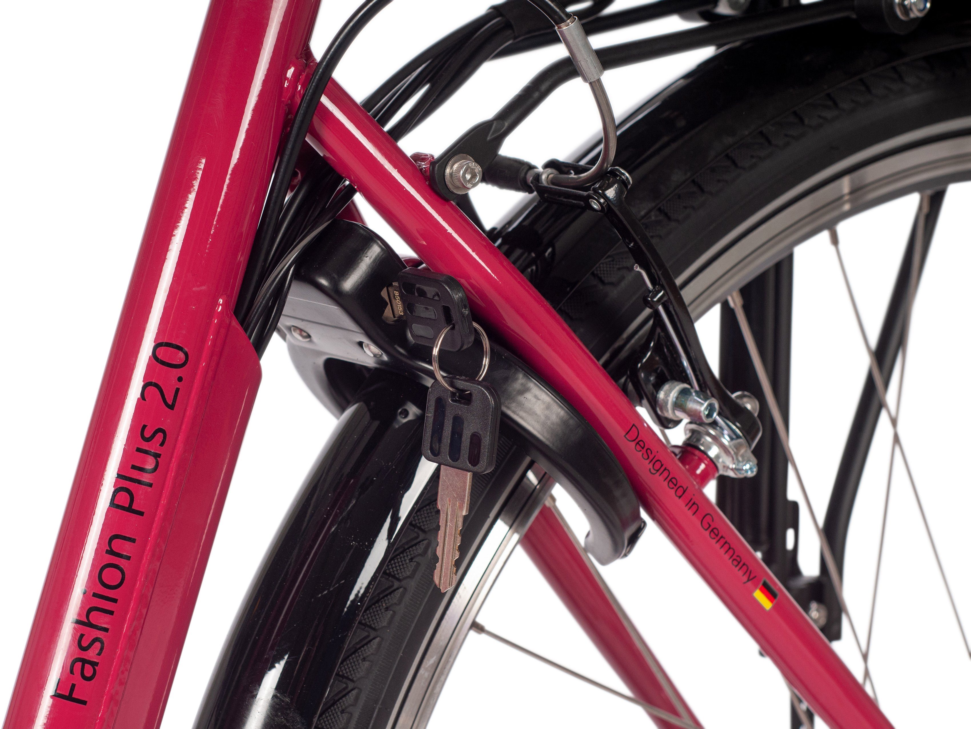 SAXONETTE E-Bike Fashion Plus Gang 418 Shimano, 2.0, Frontmotor, Wh 7 Akku Nabenschaltung