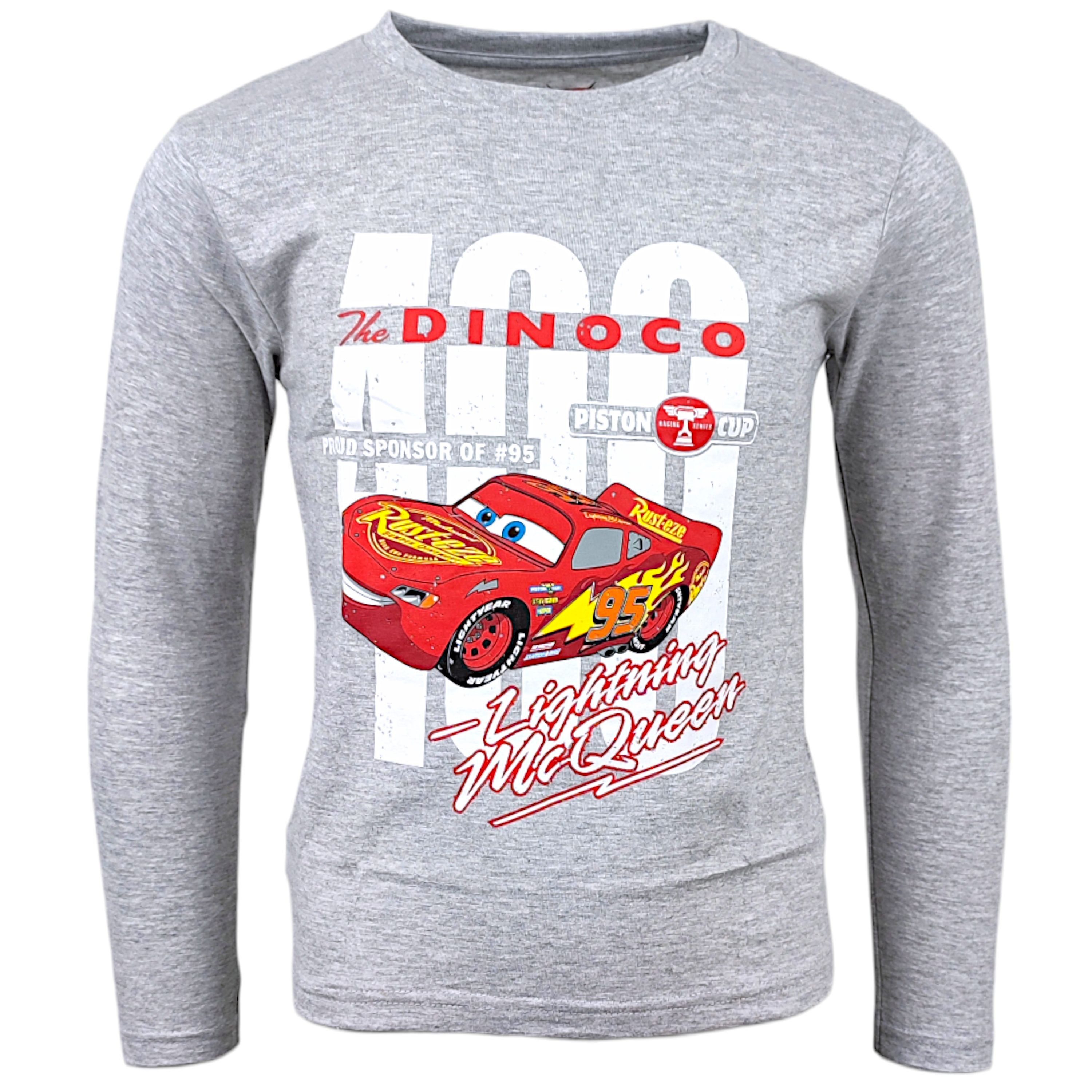 Disney Cars Langarmshirt Lightning McQueen Jungen Shirt aus Baumwolle Gr. 98 - 128 cm