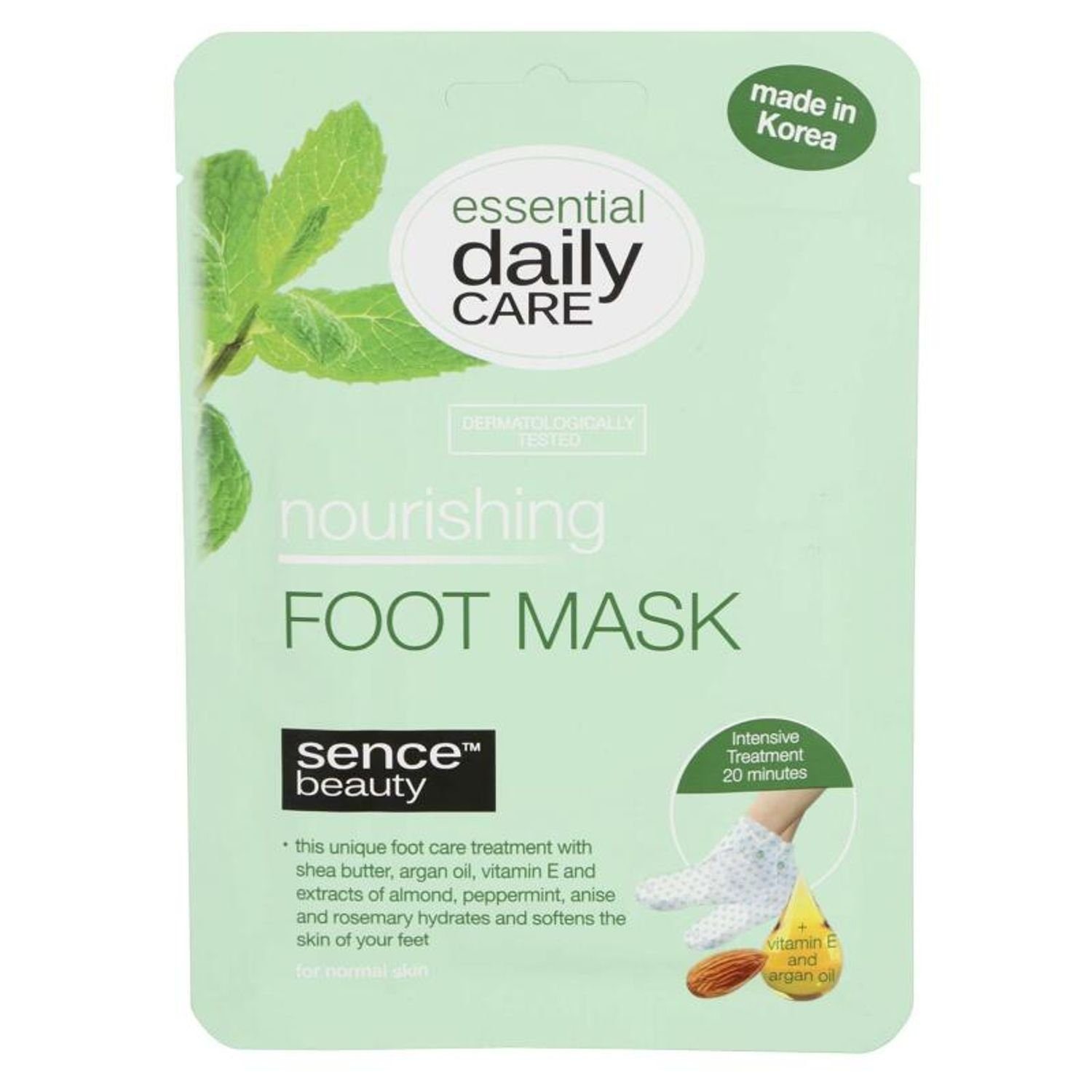 Sencebeauty Körpercreme Sencebeauty Fussmaske 18g Fußpflege Feuchtigkeit Haut Socken Peeling