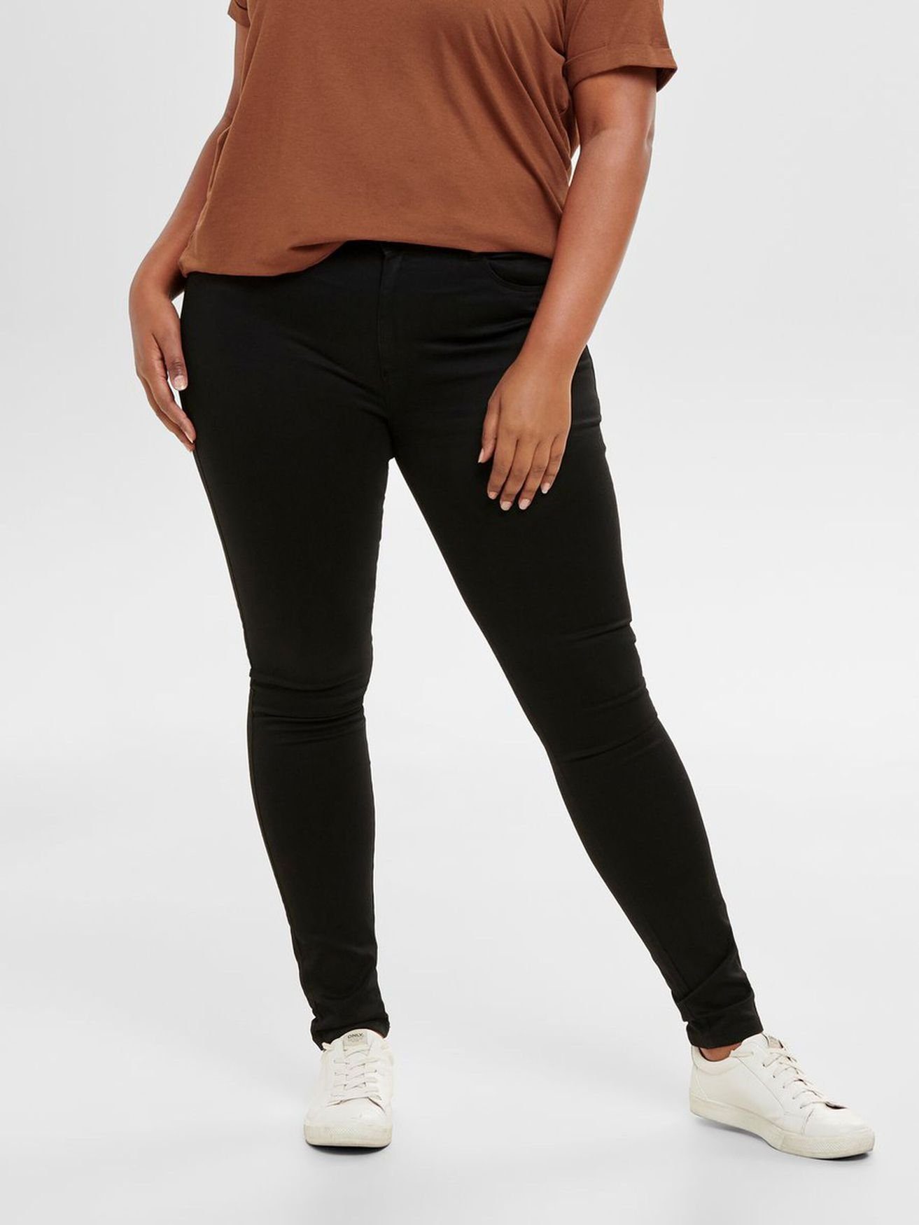 ONLY CARMAKOMA Skinny-fit-Jeans »Damen Skinny Jeans High Waist Denim Große  Größen Plus Size Übergröße« (1-tlg) 3908 in Schwarz