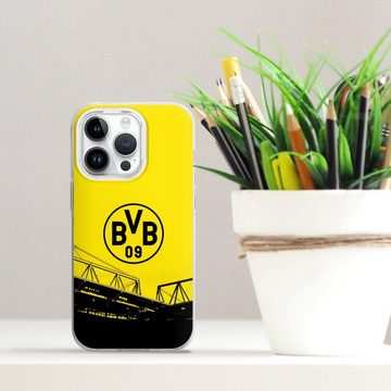 DeinDesign Handyhülle Borussia Dortmund BVB Fanartikel Stadion Schwarz-Gelb - BVB, Apple iPhone 14 Pro Silikon Hülle Bumper Case Handy Schutzhülle