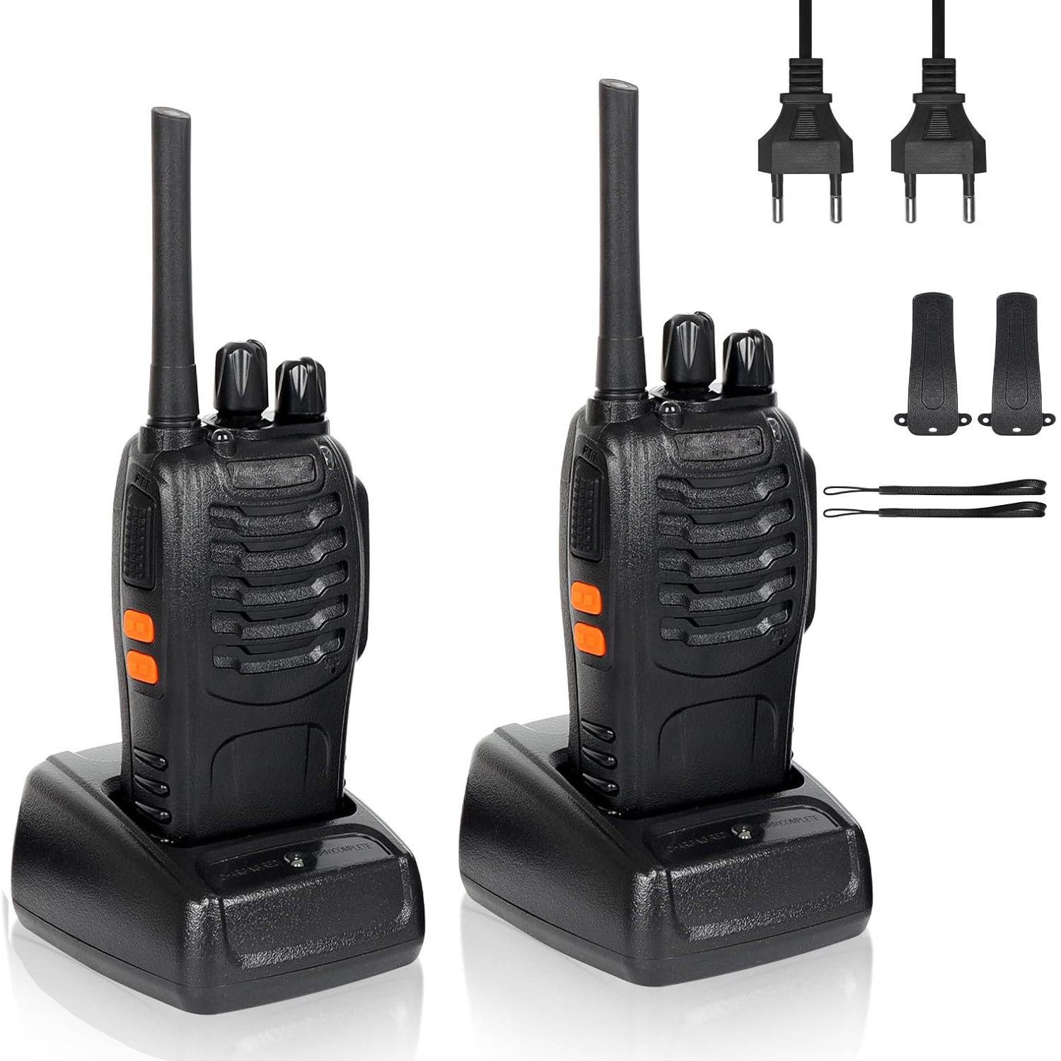 Walkie Talkie Sprechfunkgerät mit Ladestation, 16 Kanäle Funkgeräte