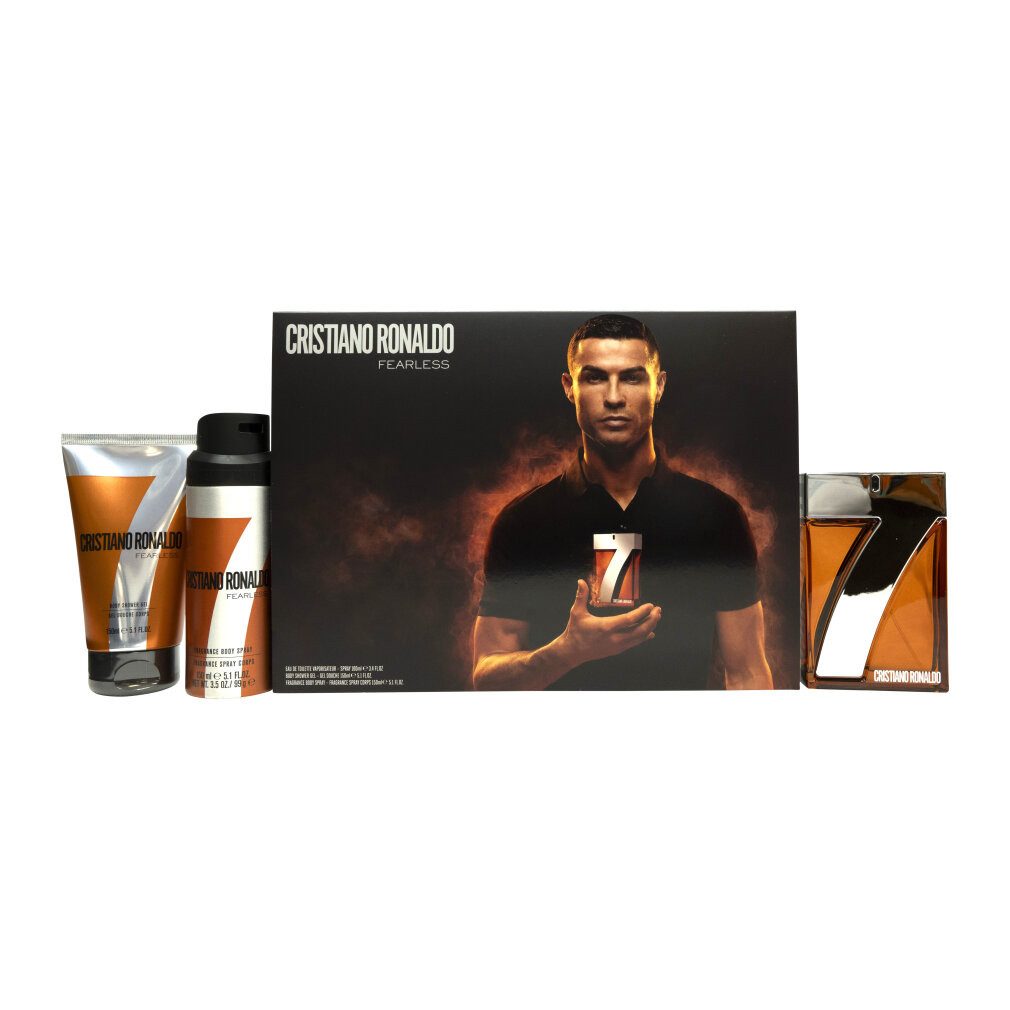 CRISTIANO RONALDO Eau de Toilette CR7 Fearless Geschenk Set EDT + Dusch Gel + Body Spray
