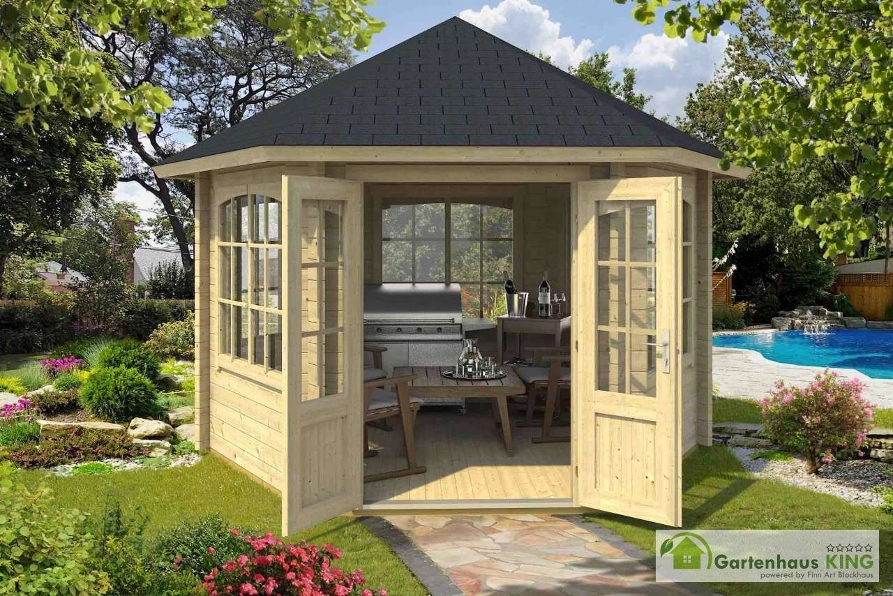 LASITA MAJA Gartenhaus Pavillon Ilmenau, BxT: 350x303 cm, mit Fußboden, 6-eckig