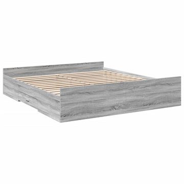 vidaXL Bett Bettgestell mit Schubladen Grau Sonoma 180x200cm Holzwerkstoff