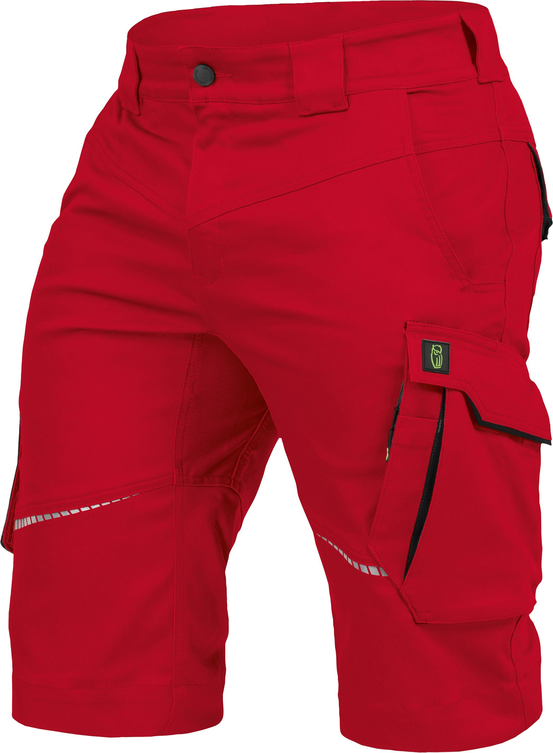 Leibwächter Arbeitsshorts Herren Flex-line Arbeitsshorts rot/schwarz