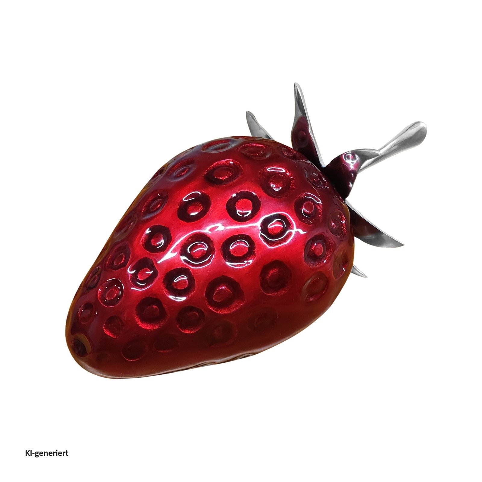 HTI-Living Dekofigur Deko Erdbeere Hochglanz Rot Aluminium (Stück, 1 St., 1 Dekofigur), Dekofigur
