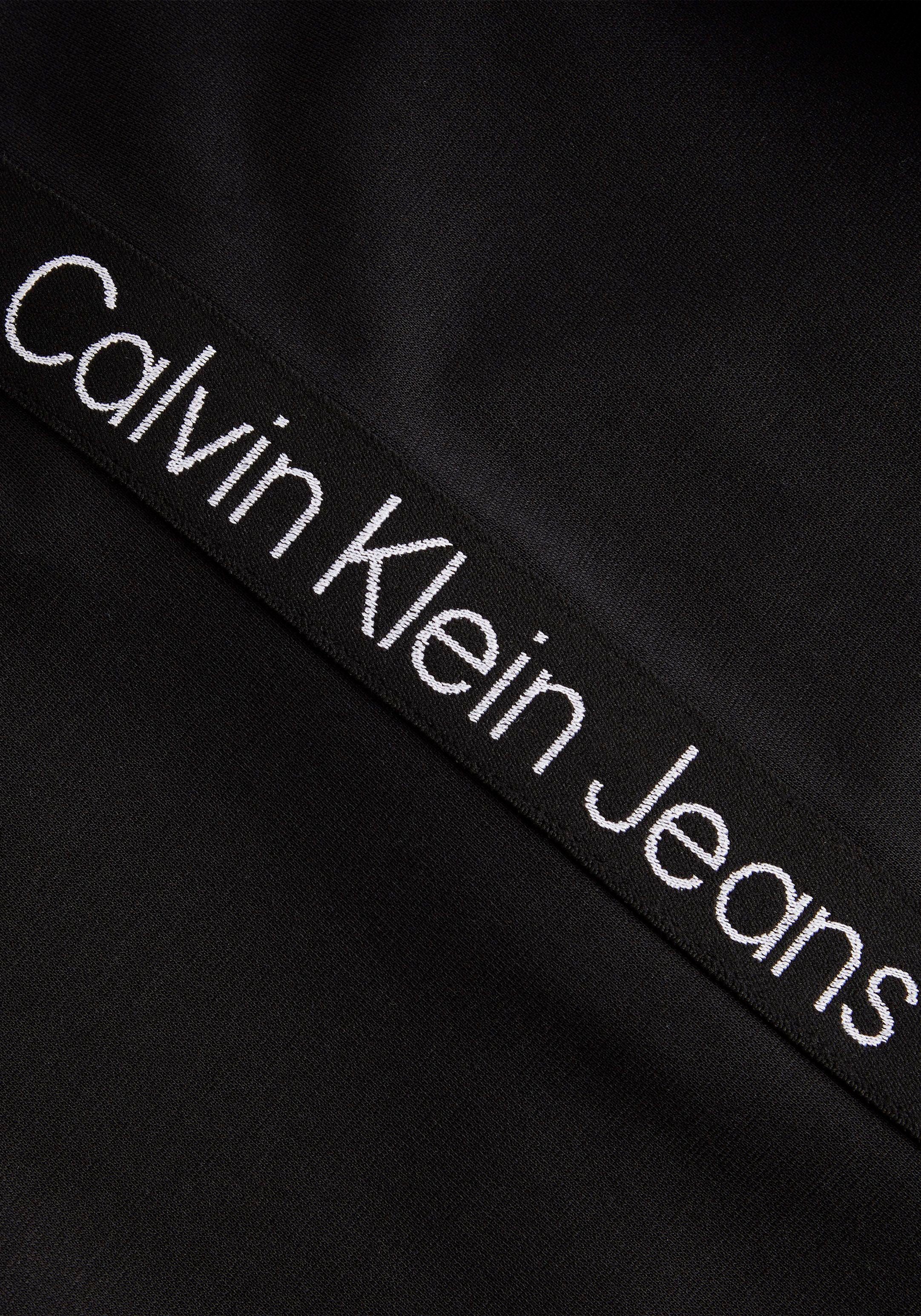 Jeans hohem Rundhalsausschnitt mit Klein Shirtkleid Calvin Plus