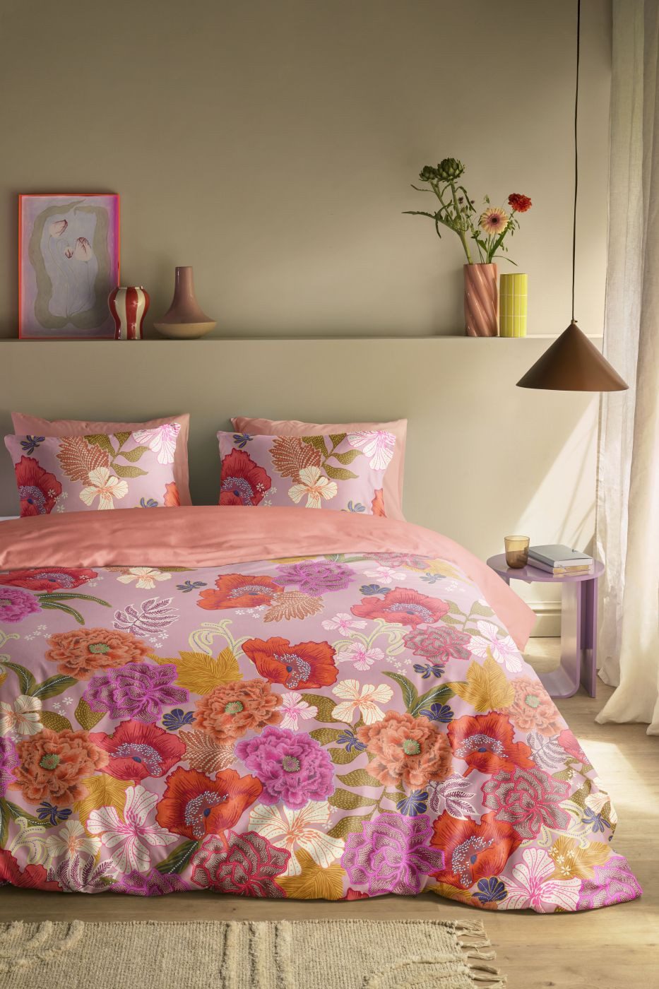 Oilily Bettwäsche Bettwäsche DE OLY Elyza Multi 135x200 Bunt, Mako Satin, 1 teilig, 135 x 200 cm + 1x 80 x 80 cm