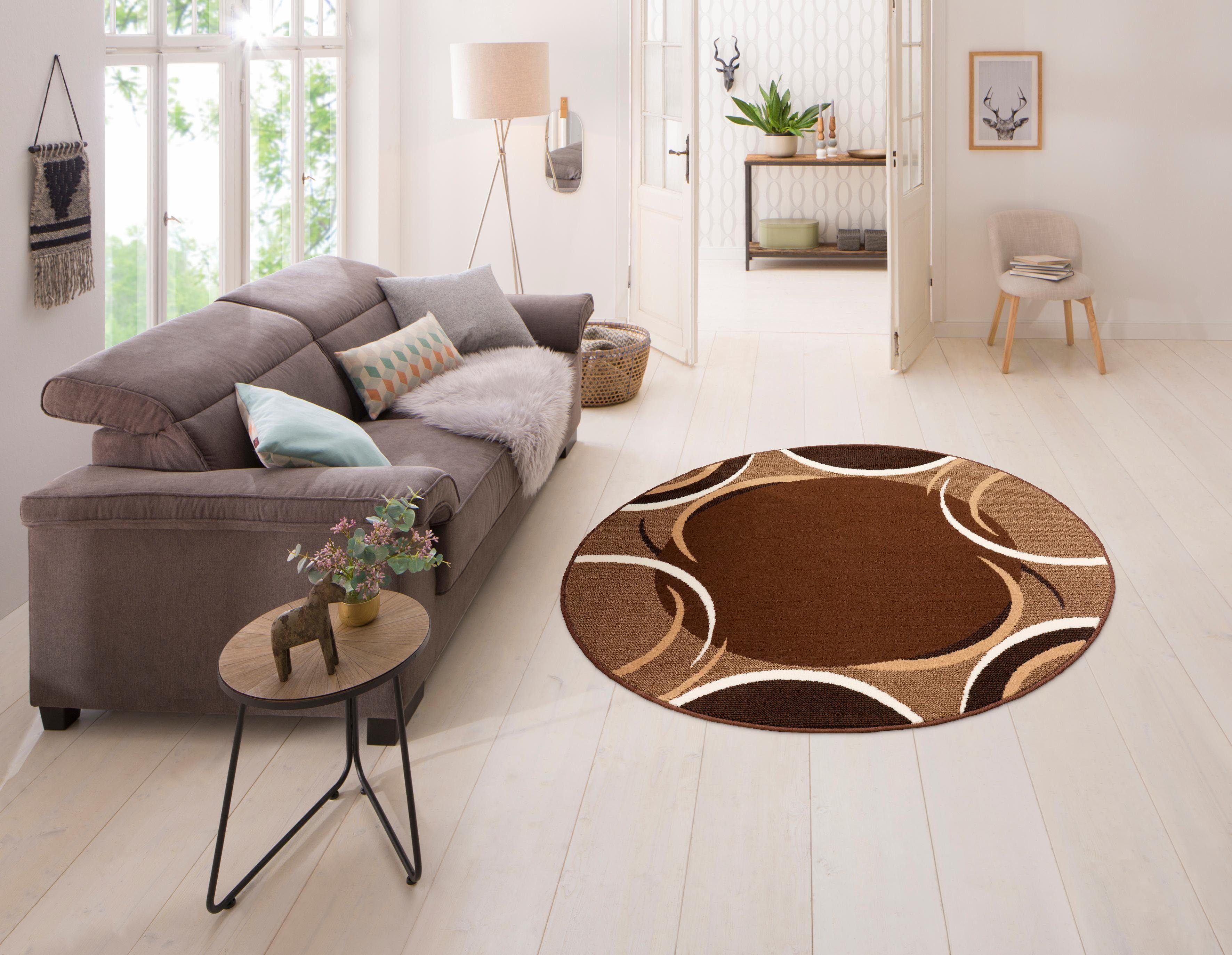 my home Teppich Noah, rund, Höhe: günstig online kaufen