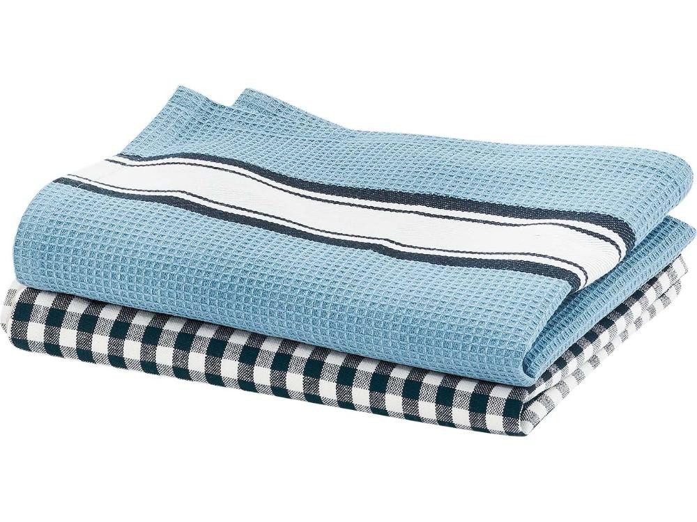 LIVING CRAFTS Geschirrtuch Living Crafts Bio-Geschirrtuch 'DELHI', 2 Stk.