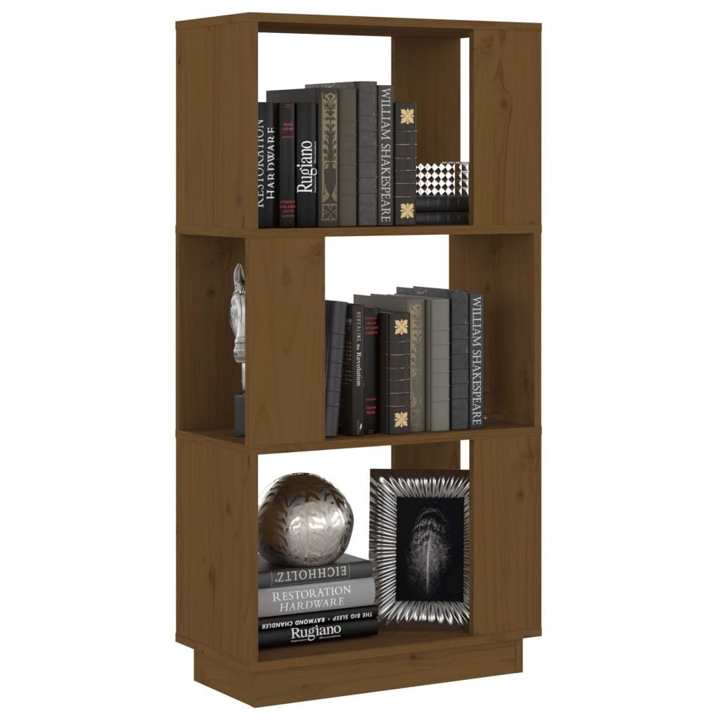 Bücherregal furnicato Bücherregal/Raumteiler Honigbraun 51x25x101cm Massivholz Kiefer
