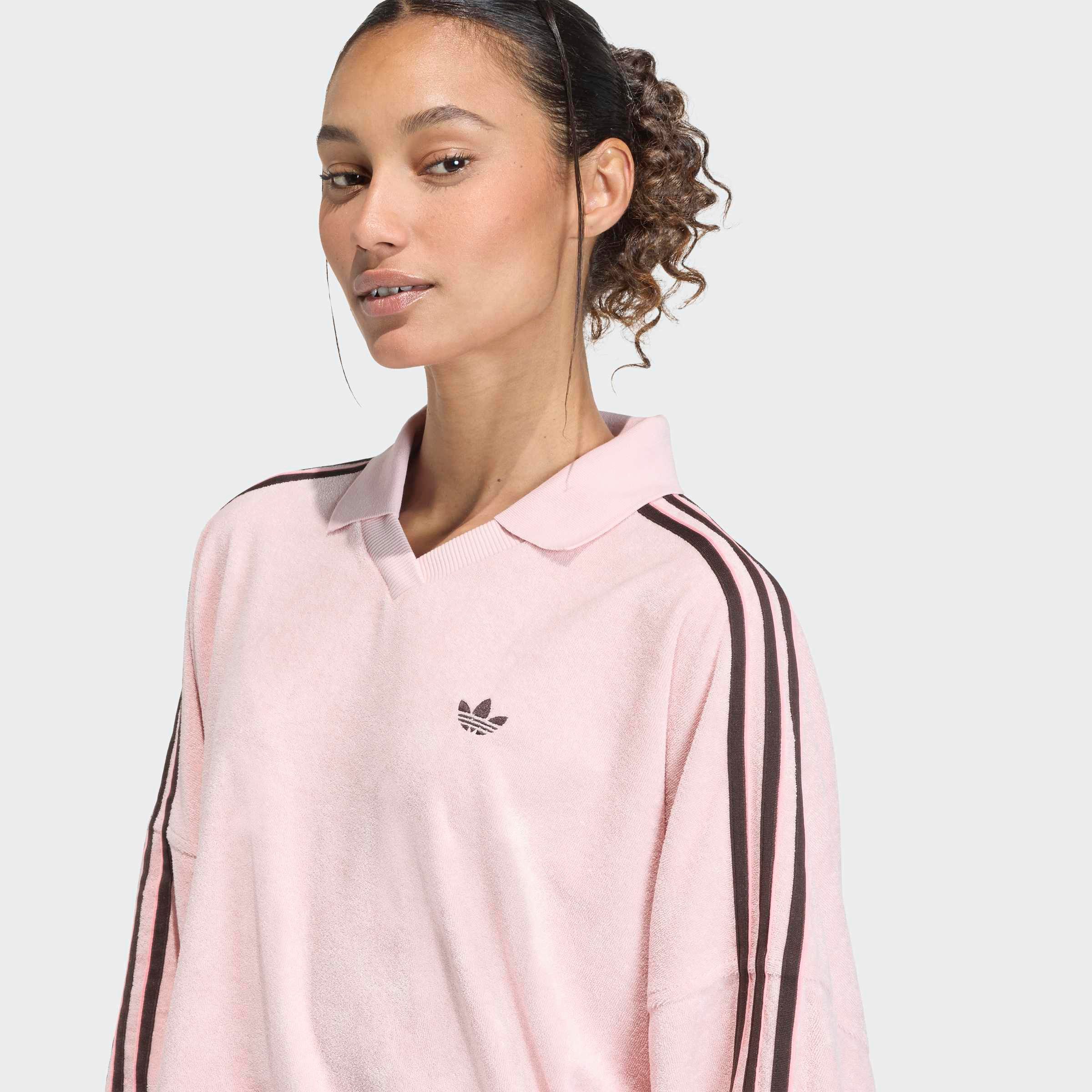 adidas Originals Poloshirt TERRY TOWEL V NECK LONG SLEEVES