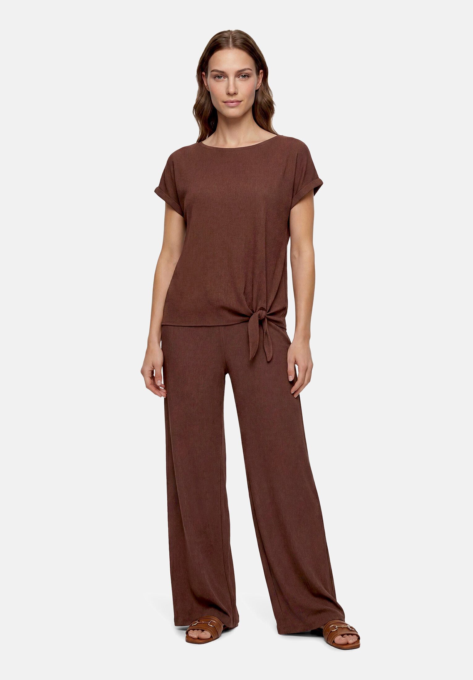 Betty Barclay Kurzarmshirt Damen mit Schleifenknoten (1-tlg)