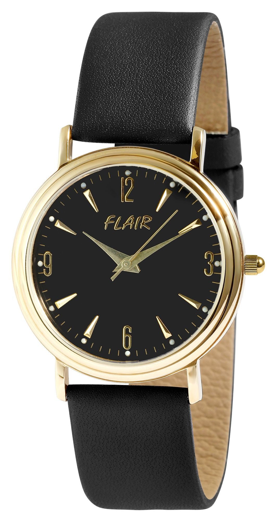 Quarzuhr 1900300 Flair Damenuhr mit Echtlederarmband, 5 ATM