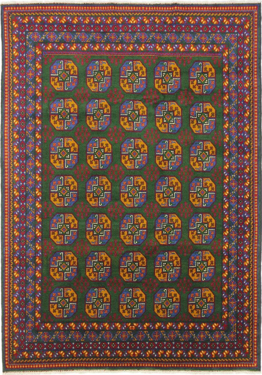 Orientteppich Afghan Akhche 200x289 Handgeknüpfter Orientteppich, Nain Trading, rechteckig, Höhe: 6 mm