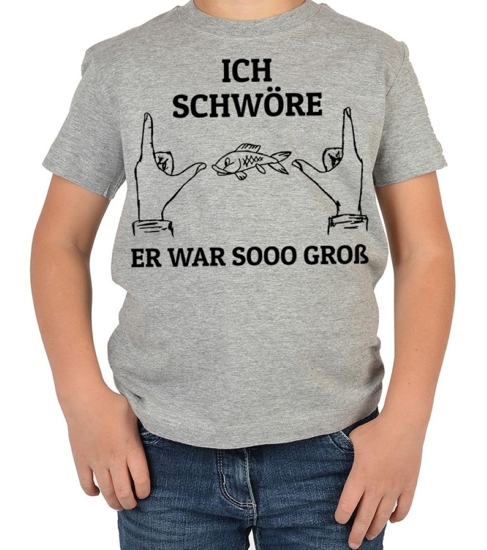 Tini - Футболки T-Shirt Kinder Angler Motiv Kinder Angler Motiv Shirt : Ich schwöre er war sooo groß