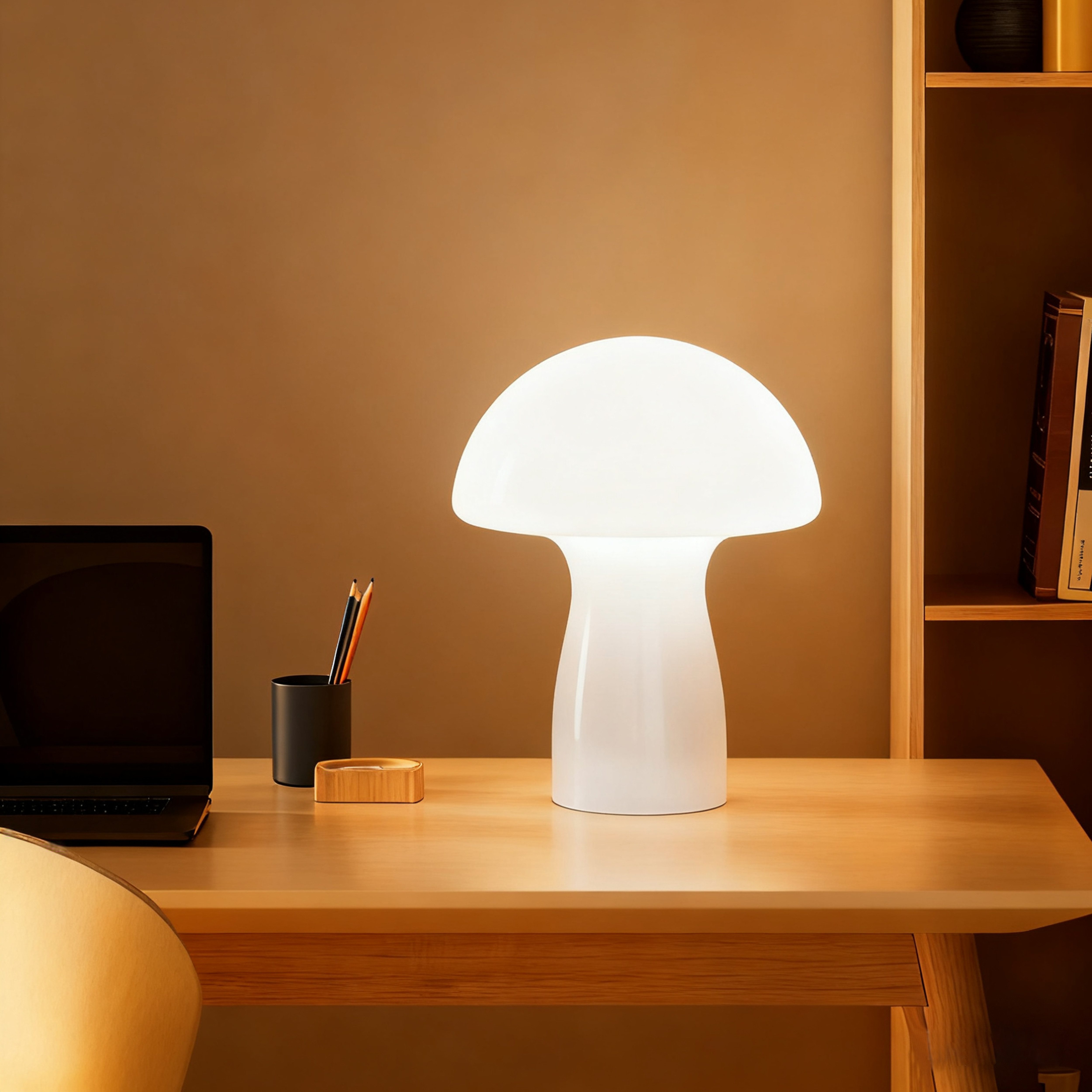 OTTO home Tischleuchte Grunni, ohne Leuchtmittel, Pilz-Tischleuchte: Opalglas, E14, stilvoll für Nachttischи больше