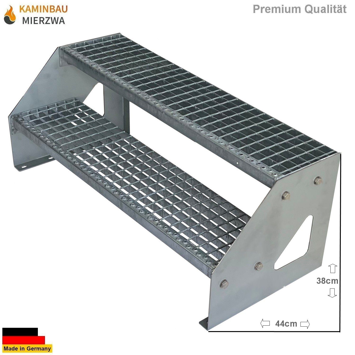Kaminbau Mierzwa Außentreppe Premium Treppe Verzinkt günstig online kaufen
