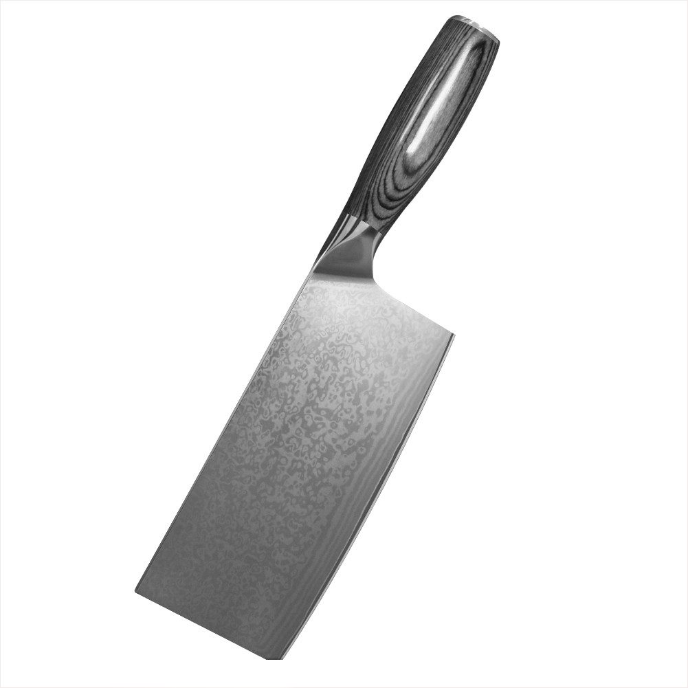 KingLux Damastmesser 7 Zoll Hackmesser VG10 Damaststahl Nakirimesser Küchenmesser