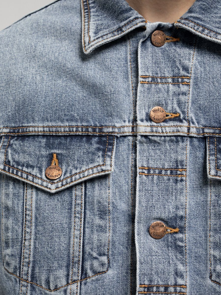 Herren Jacken Nudie Jeans Jeansjacke Vintage Stonewash - Jerry Indigo Gaze XL