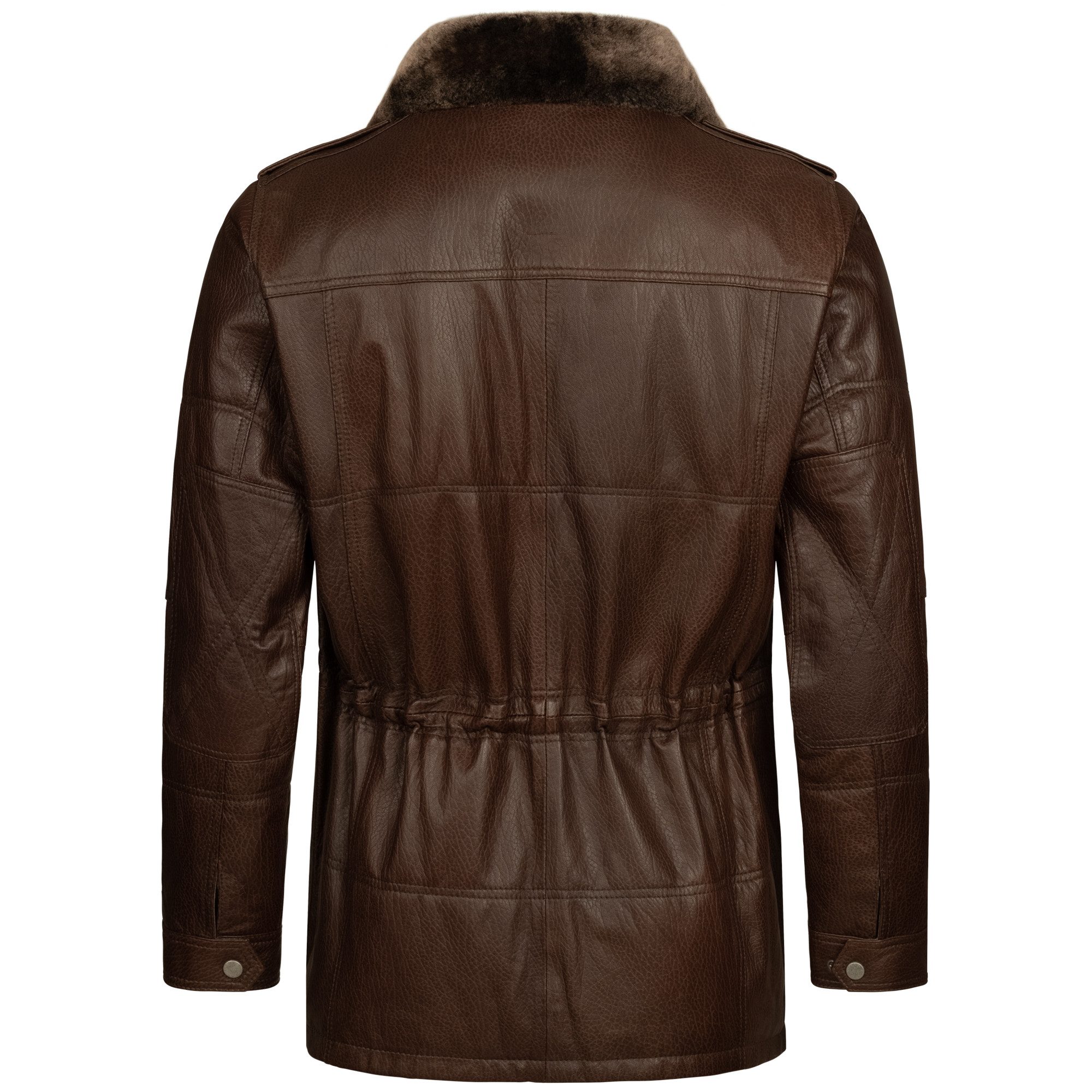 Mouflon Lederjacke John Abnehmbarer Lammfellkragen – Bild 5 von 5