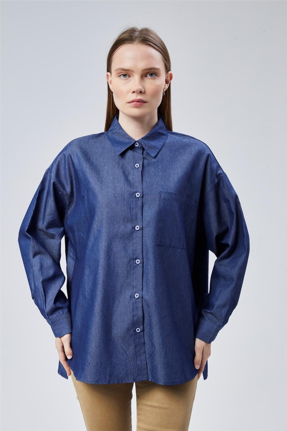 Hemdbluse Übergroßes Hemd