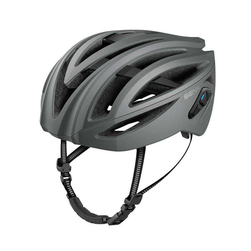Sena Fahrradhelm R2 EVO matt grau, Integrierte Lautsprecher und Mikrofon