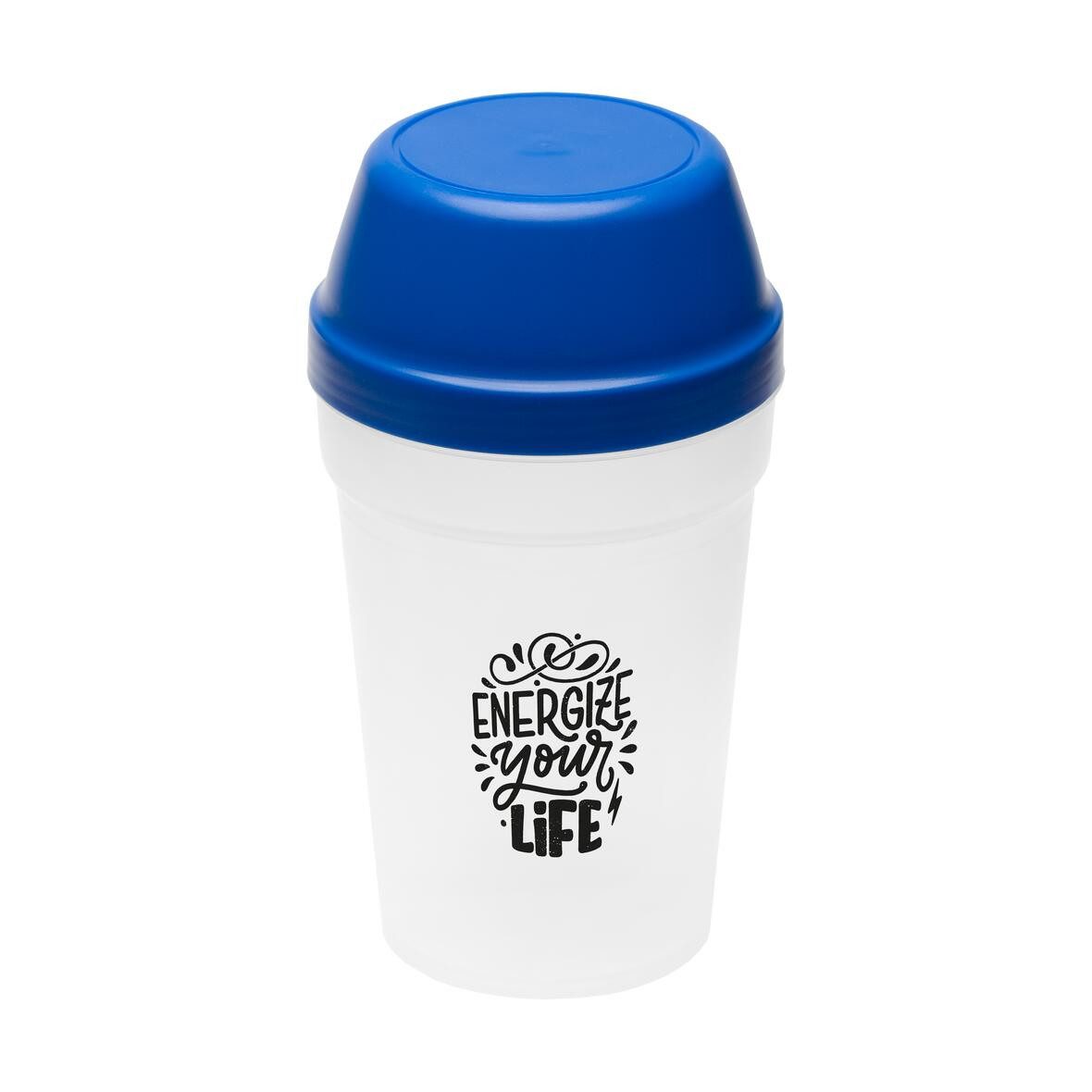 elasto Protein Shaker MULTI auslaufsicherer Fitness shaker 300 ml mit Deckel, Shaker für Eiweiß- & Sportgetränke, BPA-frei, einfache Reinigung