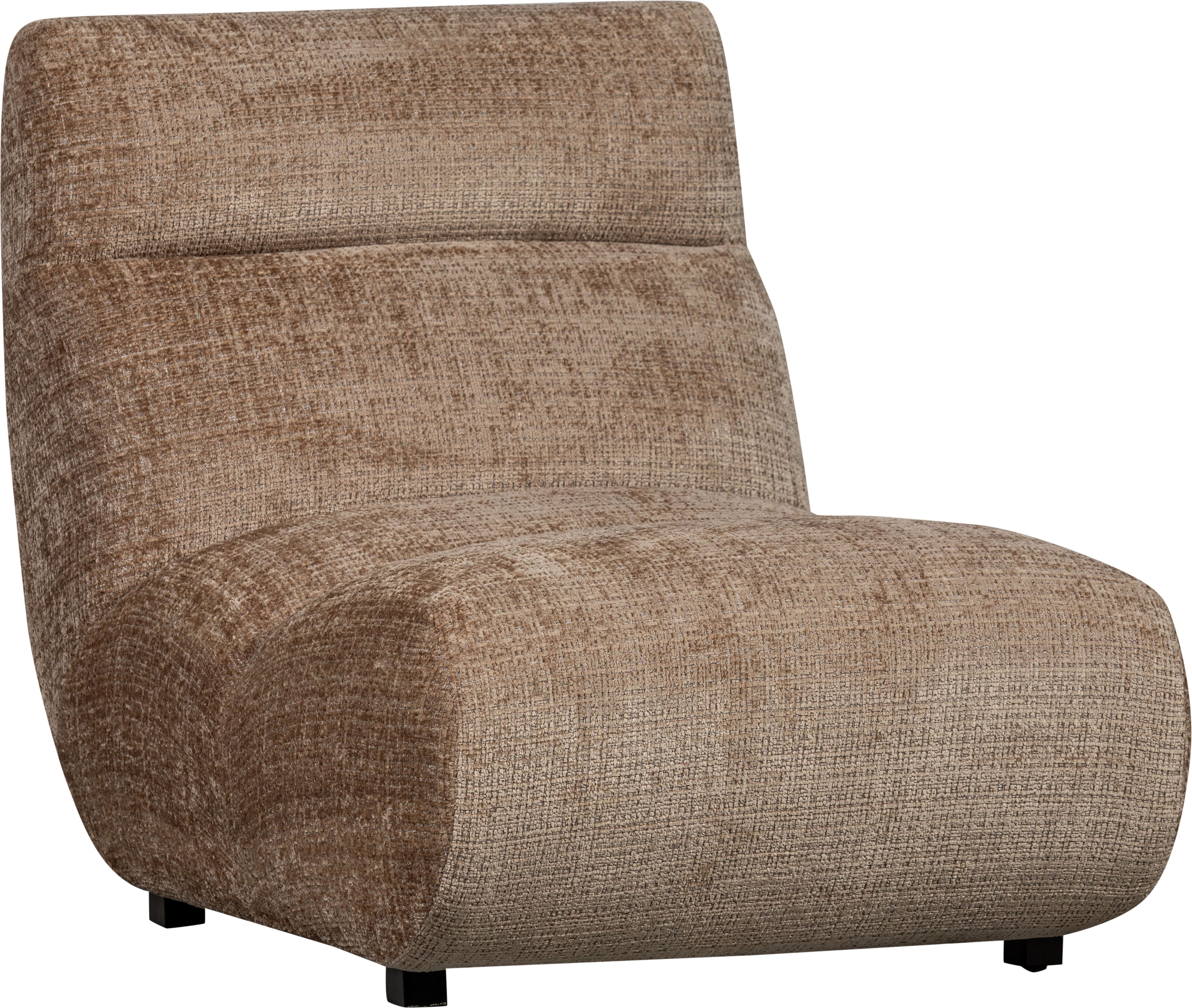 WOOOD Sessel Observe Chenille-Bezug mit kugelförmiges Sitzdesign H82 x B75 x T96 cm, Tragkraft 150 kg, unregelmäßiges muster, Maximale Verschleißfestigkeit