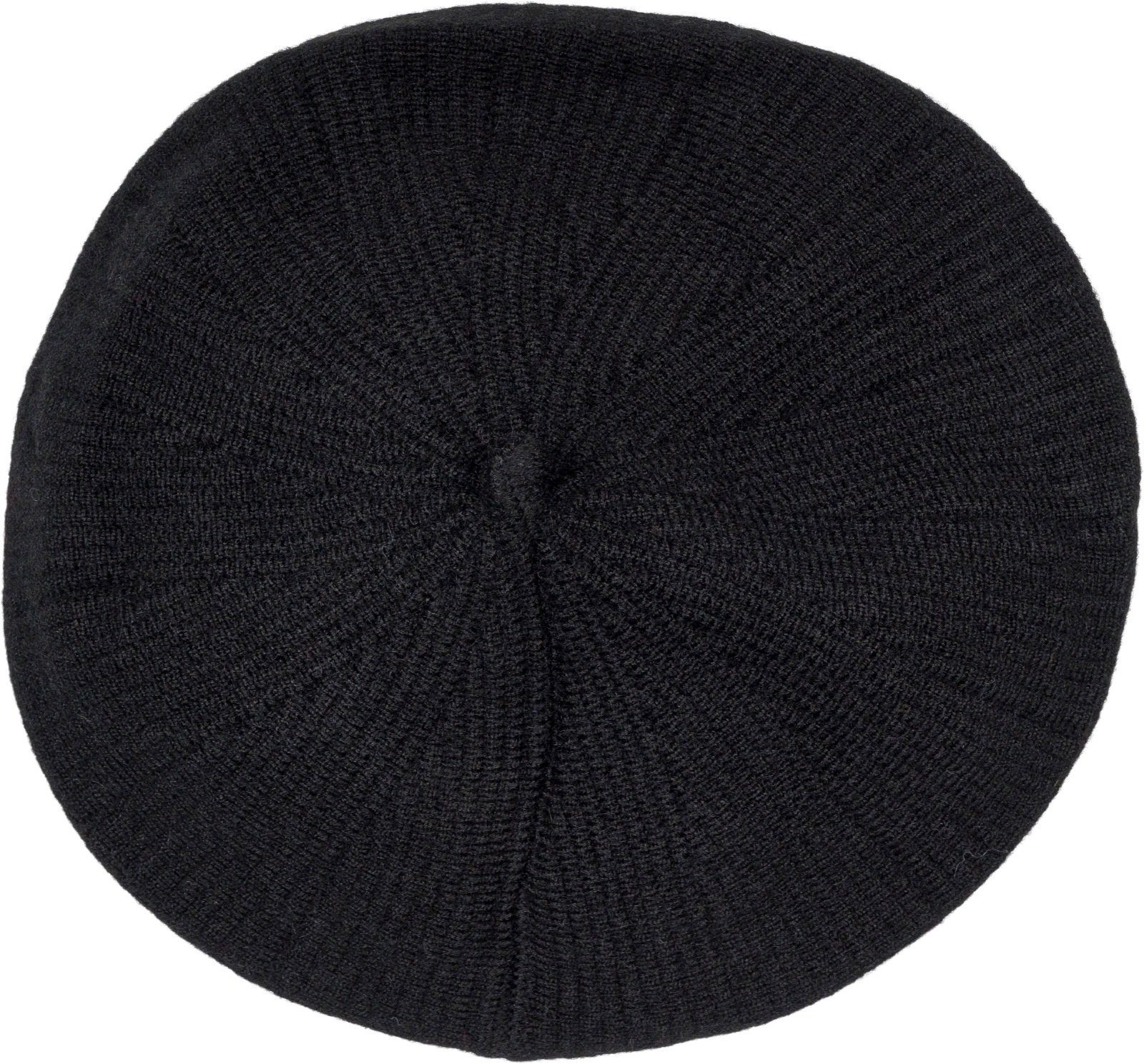 (1-St) Schwarz Muster styleBREAKER Baskenmütze Feinstrick Streifen mit Baskenmütze