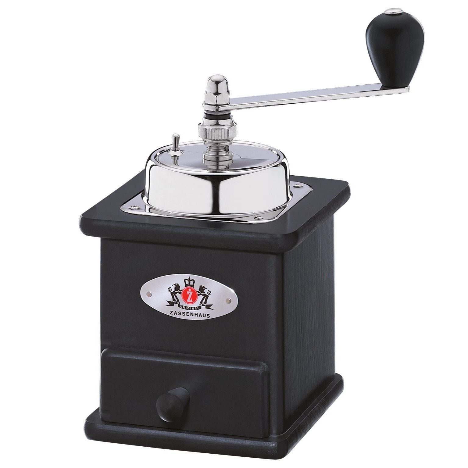 ZASSENHAUS Kaffeemühle Zassenhaus Kaffeemühle BRASILIA, Kegelmahlwerk aus gehärtetem Spezialstahl, 50 g Bohnenbehälter, Kaffemühle Manuell, Made in Germany