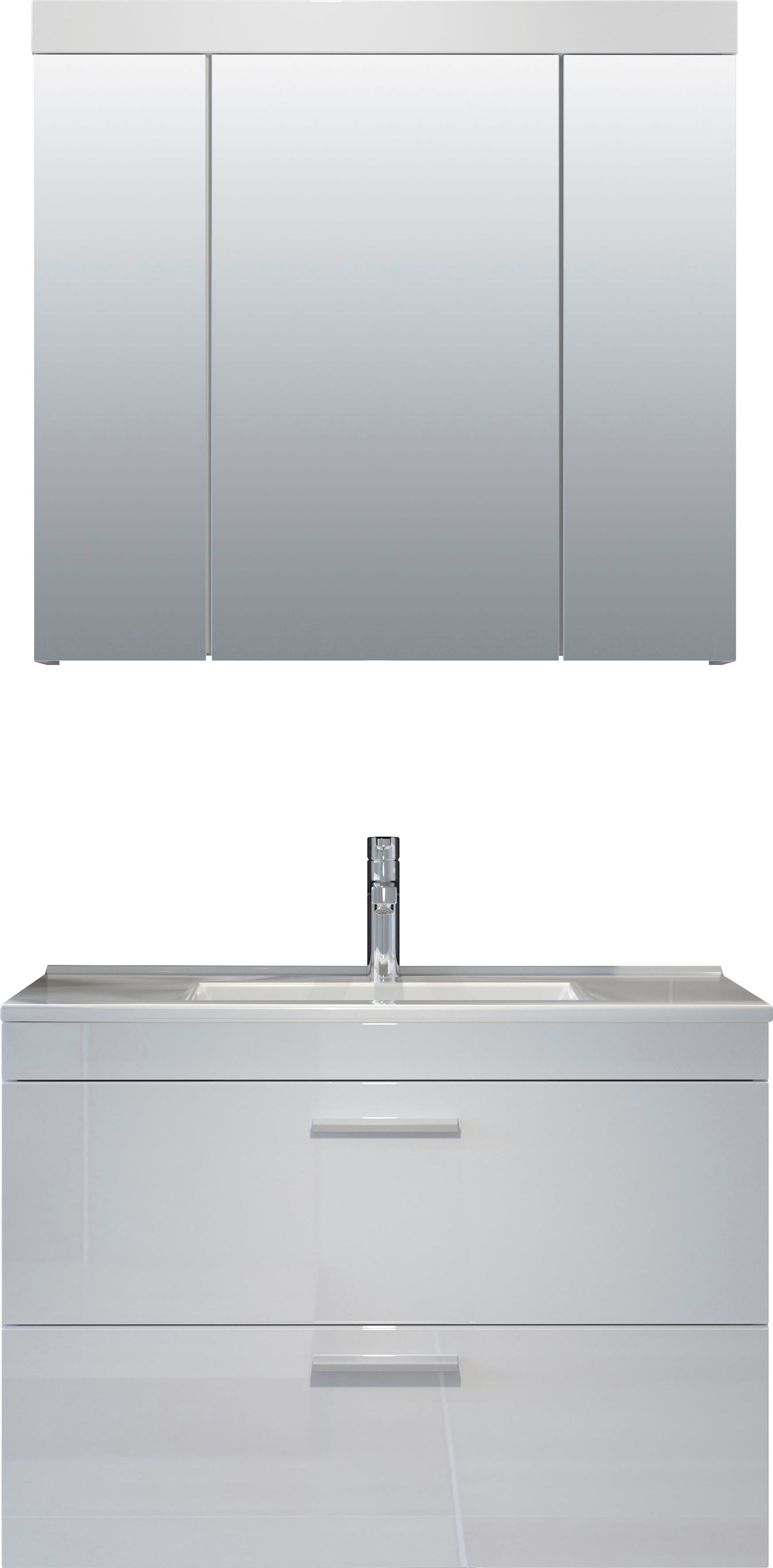 welltime Badmöbel-Set Dormoletto, (2-St), Badmöbel-Set, Badezimmer-Set