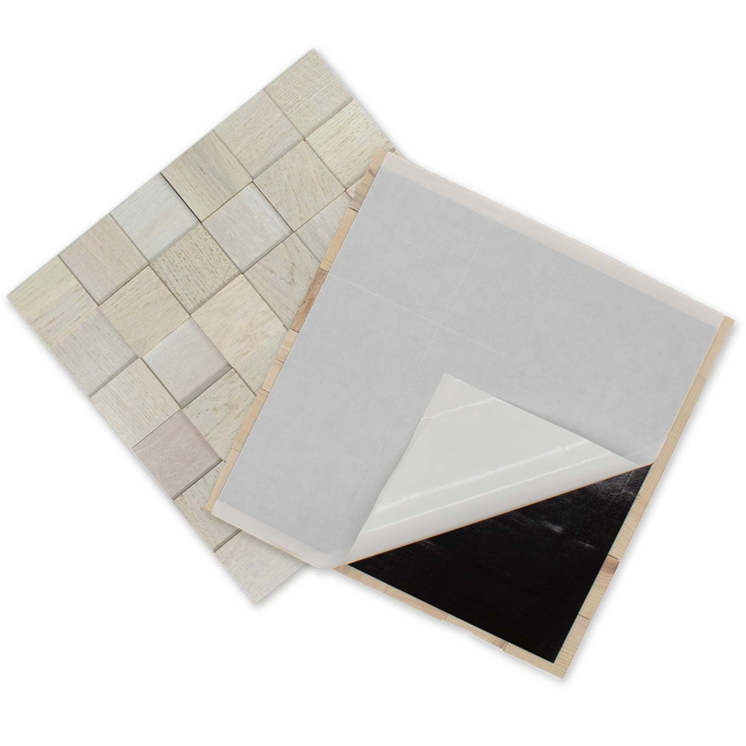 wodewa GmbH 3D Wandpaneel Vollholz - Serie 50 -, BxL: 5x5 cm, 0,00 qm, (Matte, 36-tlg., 0,09 m) 3D-Optik, Selbstklebend