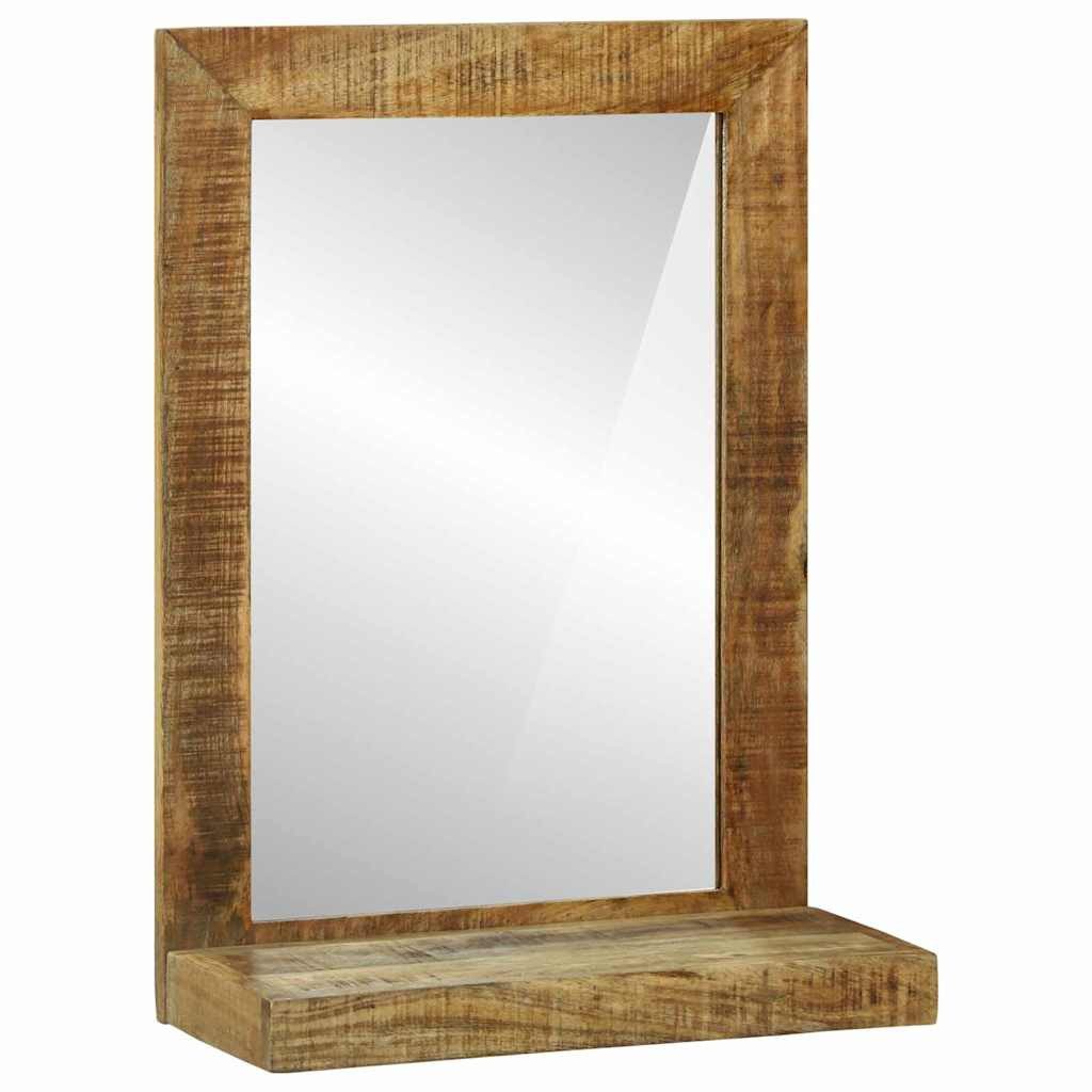 vidaXL Spiegel Badezimmer Spiegel Braun 50 x 22 x 70 cm Massivholz (1-St)