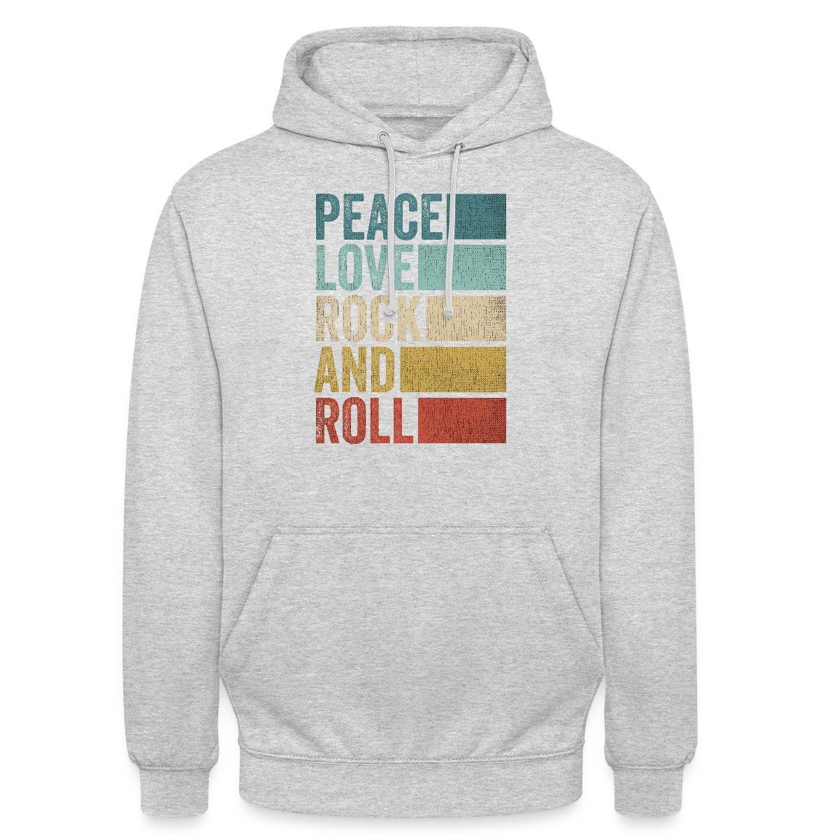 Hoodie Peace Love Rock And Roll Retro Vintage Motiv Unisex Hoodie