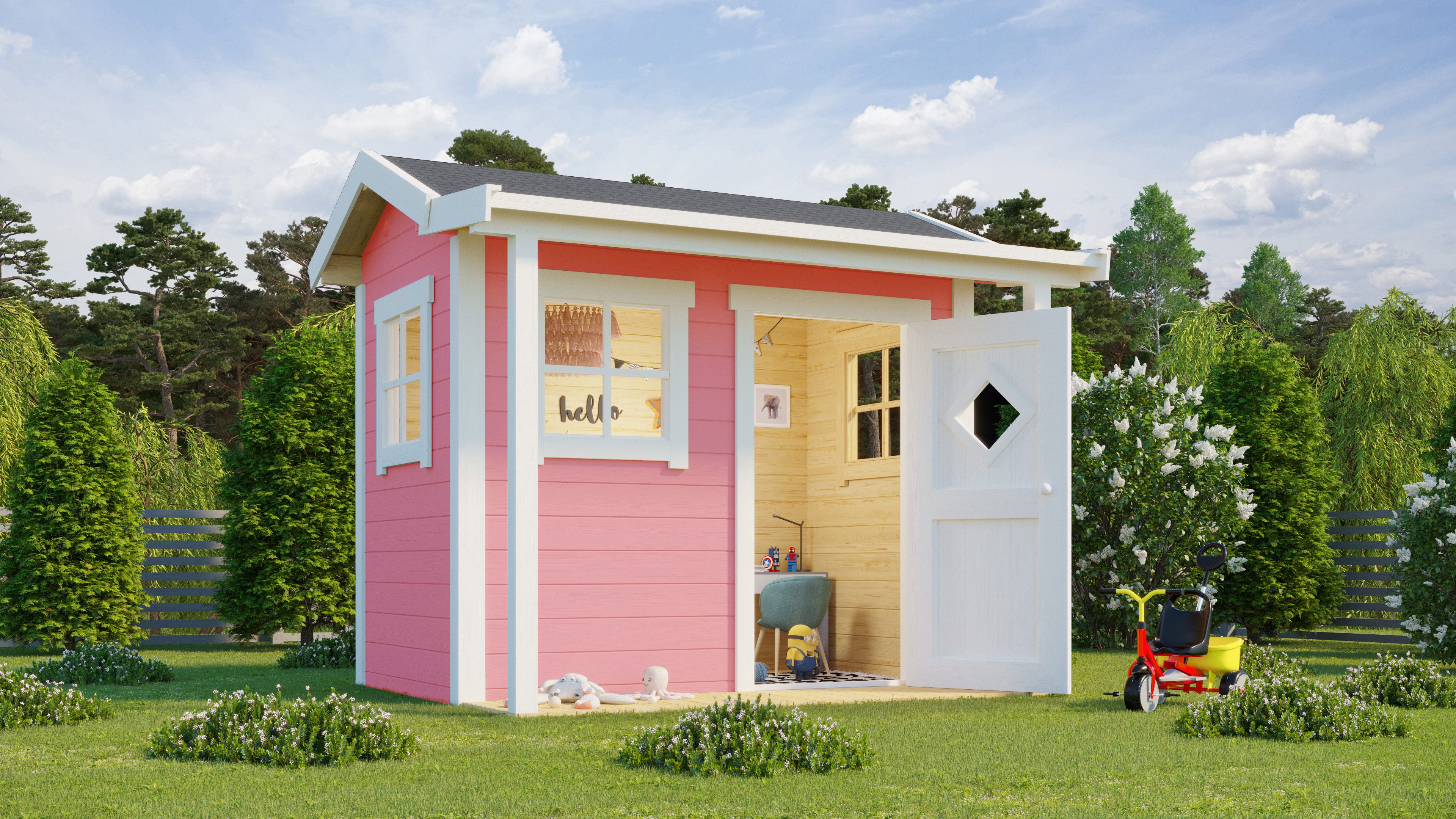 Nordic Holz Spielhaus PINGO, BxTxH: 200x120x188 cm